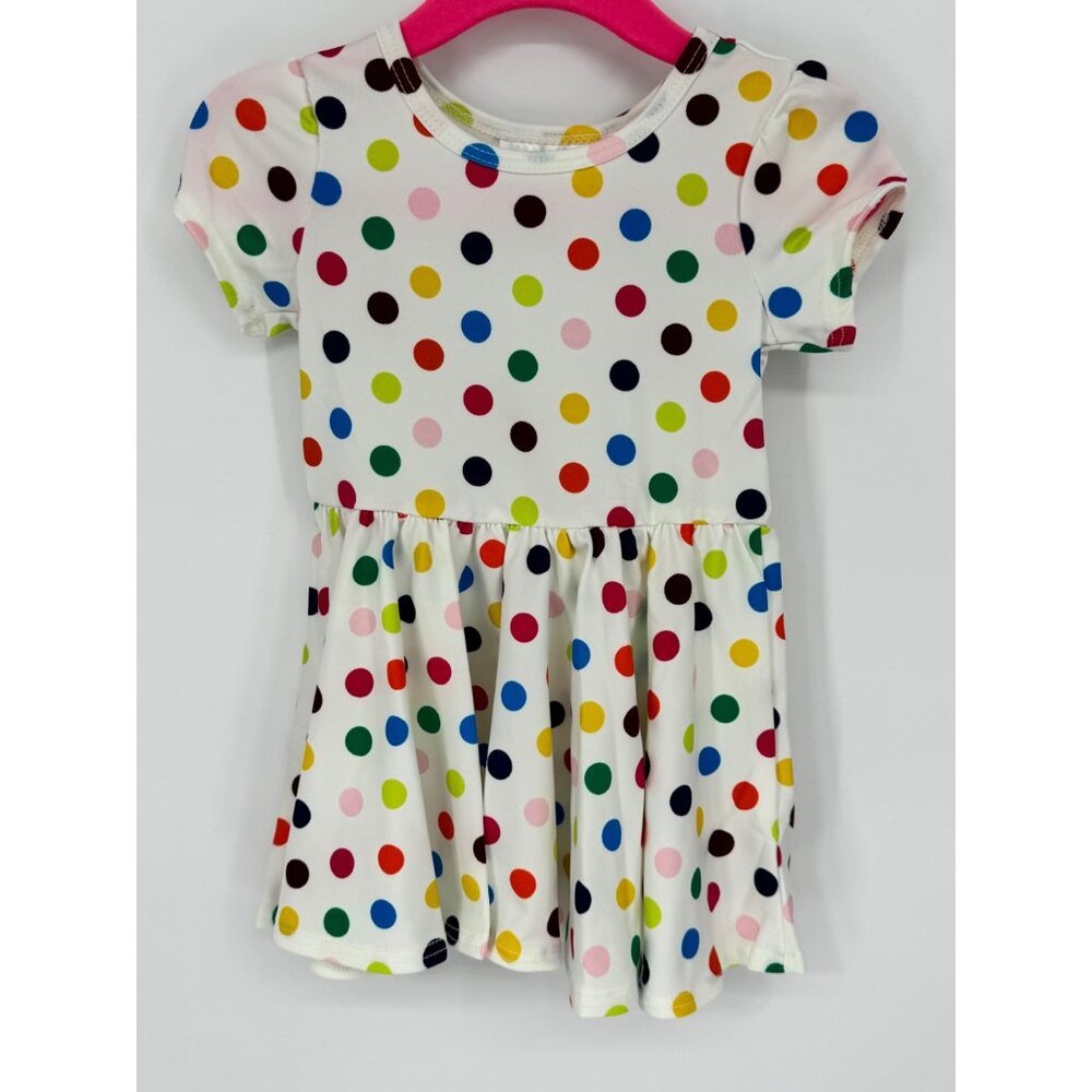 Dotdotsmile Girls Dress Size 6/12 Months Multi Color Dots New With Tags